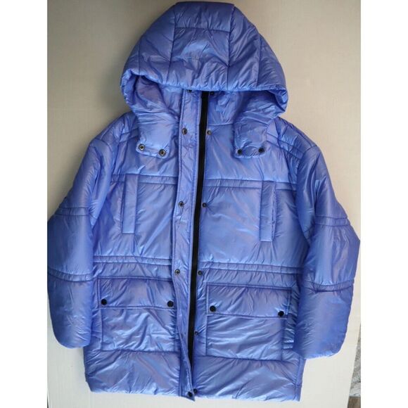 Urban Outfitters OB1649500 Women's Sz M Blue Hooded Oversized Puffer Jacket - Picture 13 of 16